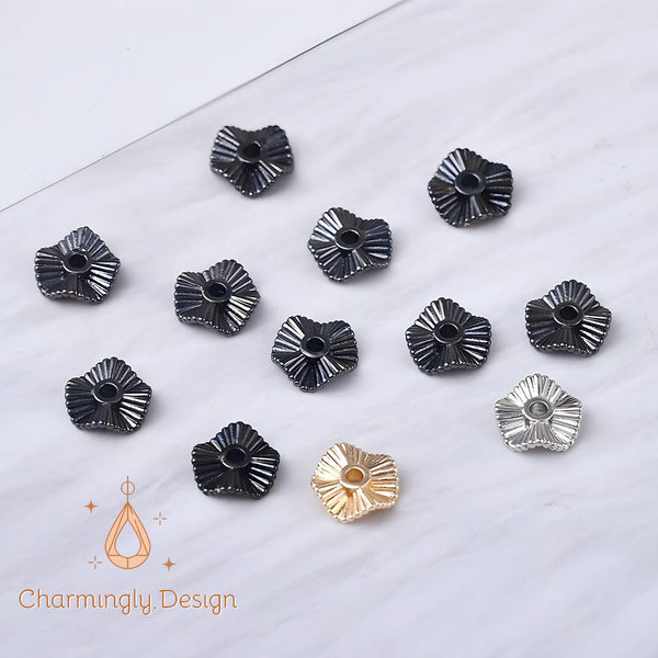 14K Gold Filled Skirt-Shaped Spacer Beads 8/10mm– DIY Jewelry Supplies(Set of 8)